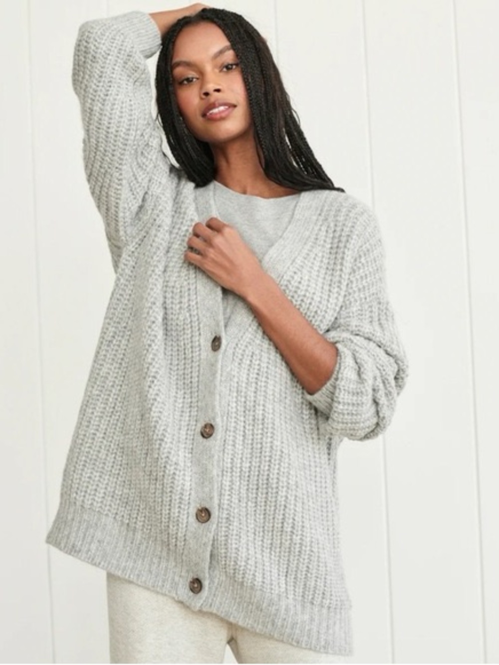 Jenni Kayne Alpaca Cocoon Cardigan Grey Size XXS